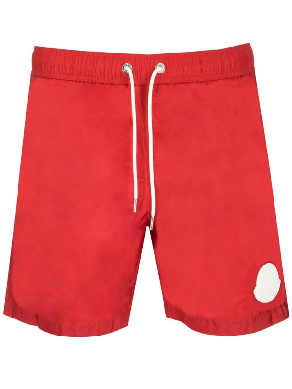 Moncler Logo Patch Drawstring Swim Shorts - Men