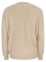 Brunello Cucinelli Crew-neck Sweater In Virgin Wool, Cashmere And Silk - Women