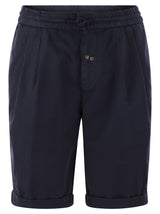 Brunello Cucinelli Bermuda Shorts In Garment-dyed Cotton Gabardine With Drawstring And Double Darts - Men