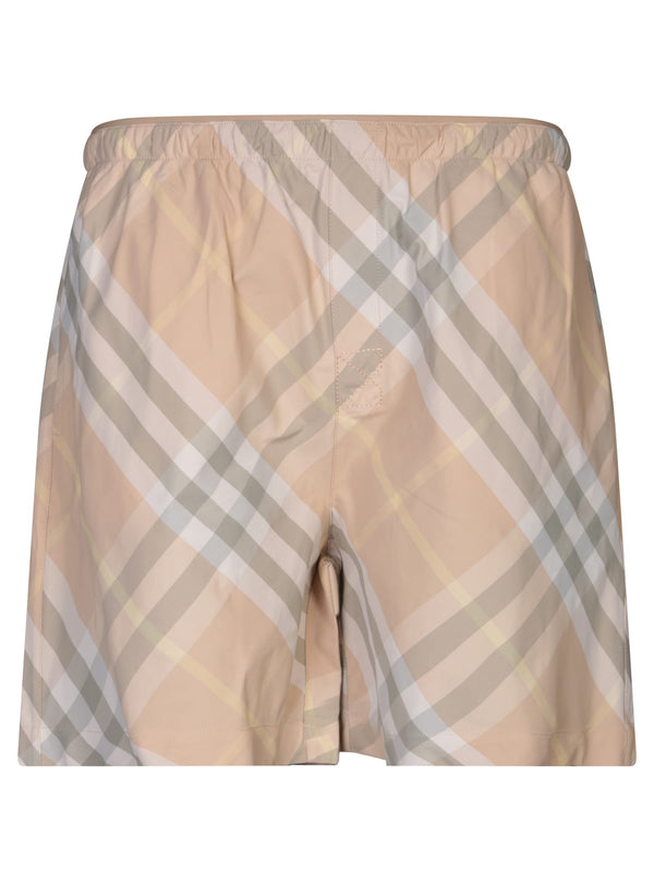 Burberry Check Motif Yellow Swimsuit - Men