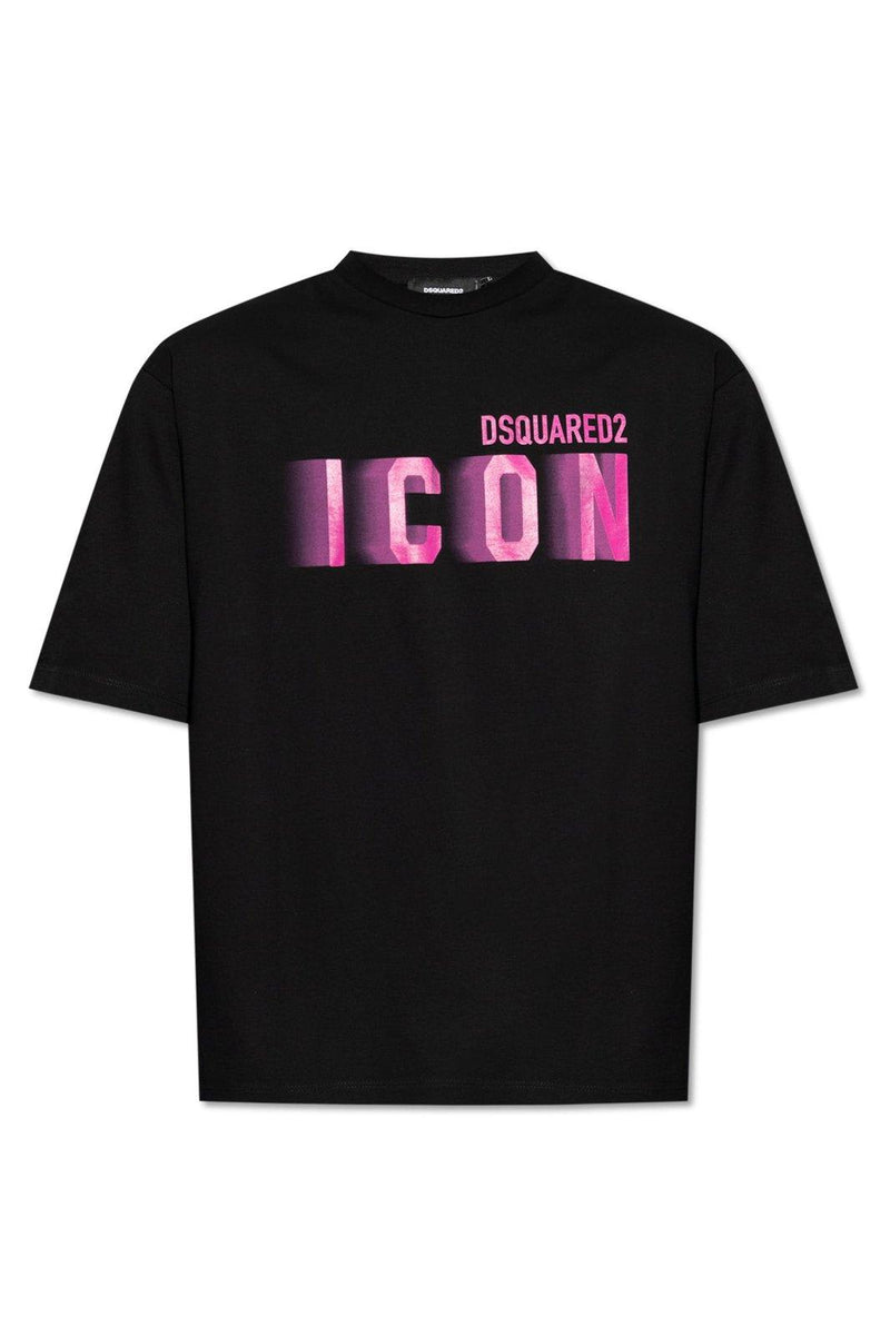 Dsquared2 Blurred Logo-printed Crewneck T-shirt - Men