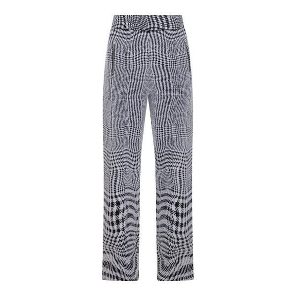 Burberry Wraped Houndstooth Jacquard Wide-leg Trousers - Women