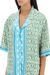 Versace Light Blue Silk Shirt - Women