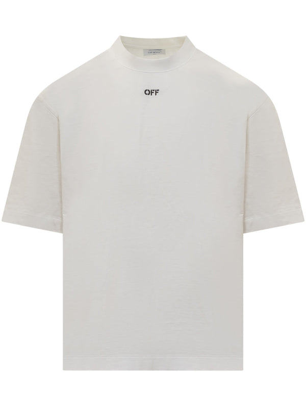 Off-White T-shirt With Logo - Men