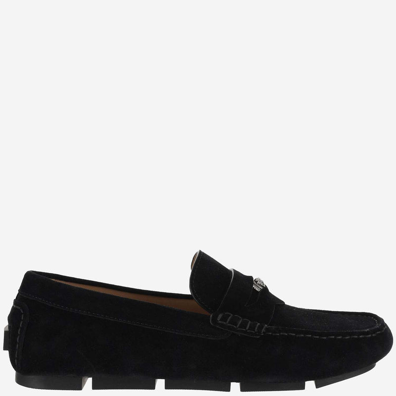 Versace Medusa Biggie Suede Driver Loafers - Men