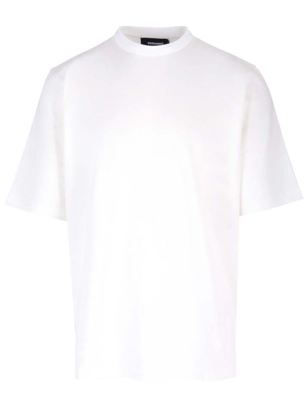 Dsquared2 White T-shirt With Logo On The Back - Men