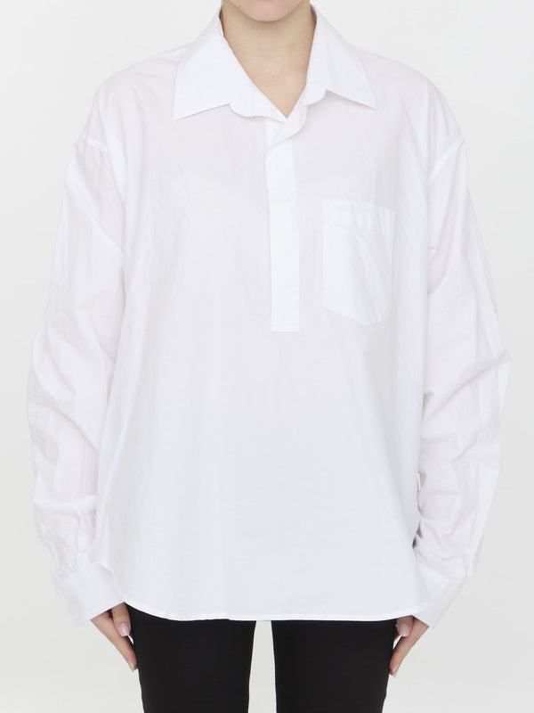 Balenciaga Crinkled Cotton Shirt - Women