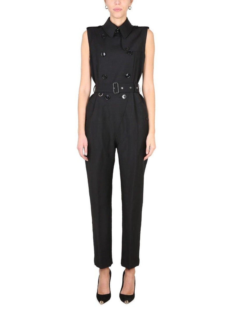 Burberry Double Breasted Belted Waist Overalls - Women