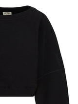 Saint Laurent Crewneck Cropped Sweatshirt - Women