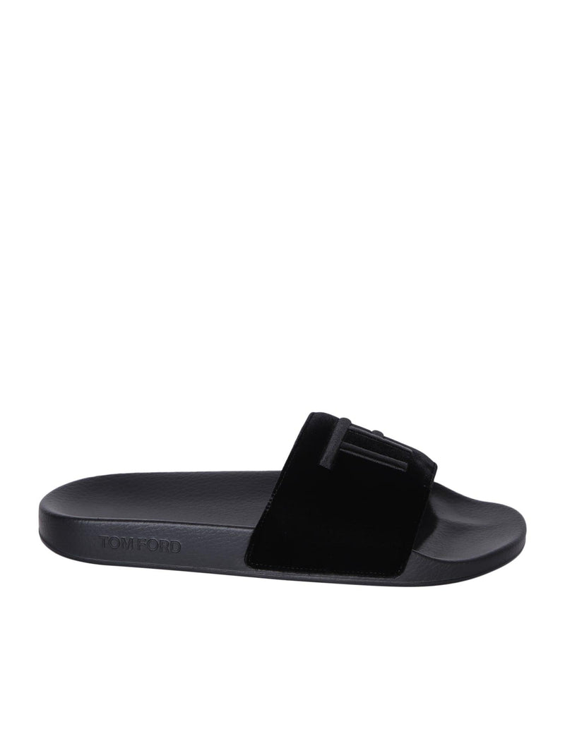 Tom Ford Harris Black Slides - Men - Piano Luigi