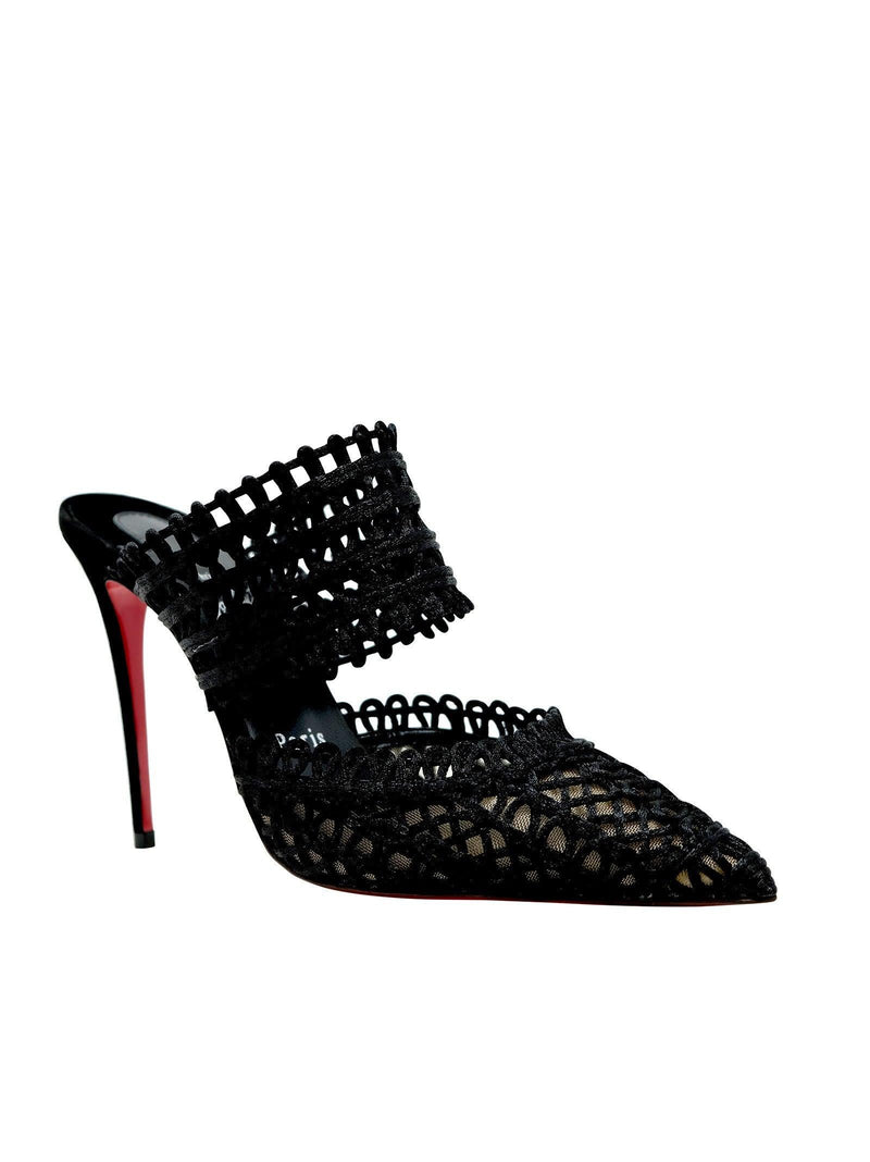 Christian Louboutin Black Patent Deia 100 Sandals - Women - Piano Luigi