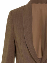 Brunello Cucinelli Linen Single Breast Blazer Jacket - Women