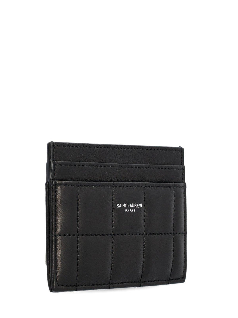 Saint Laurent Paris Quilted Card Case - Men