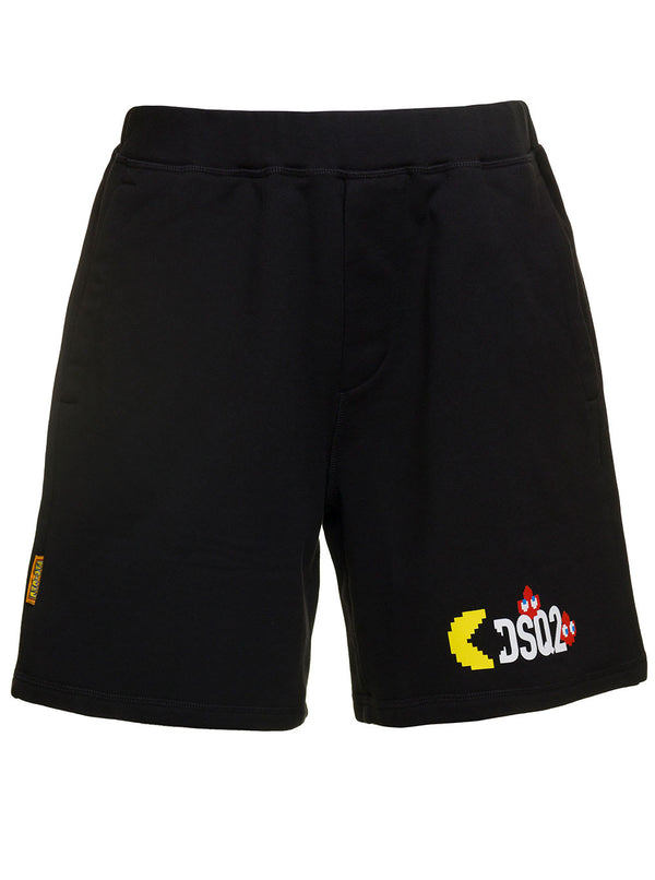 Dsquared2 Shorts With Logo X Pacman Print - Men