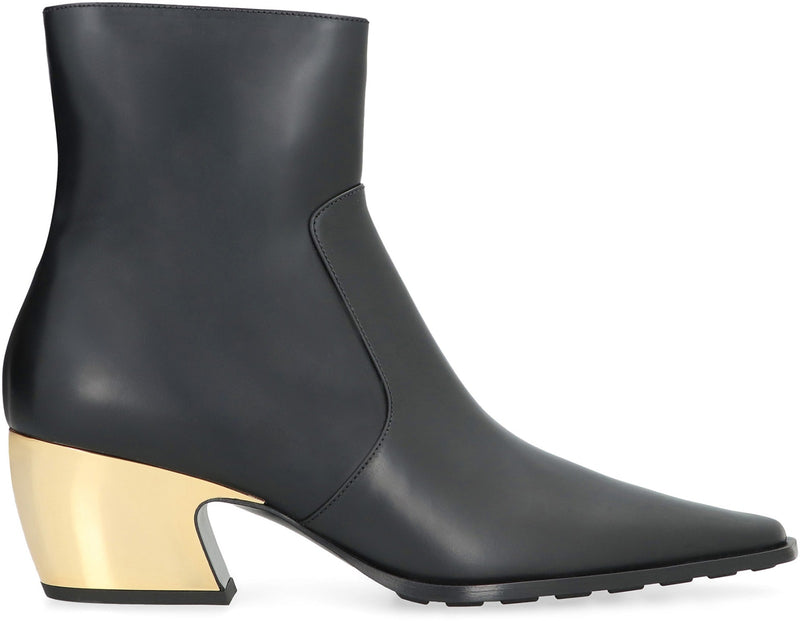 Bottega Veneta Tex Leather Ankle Boots - Women