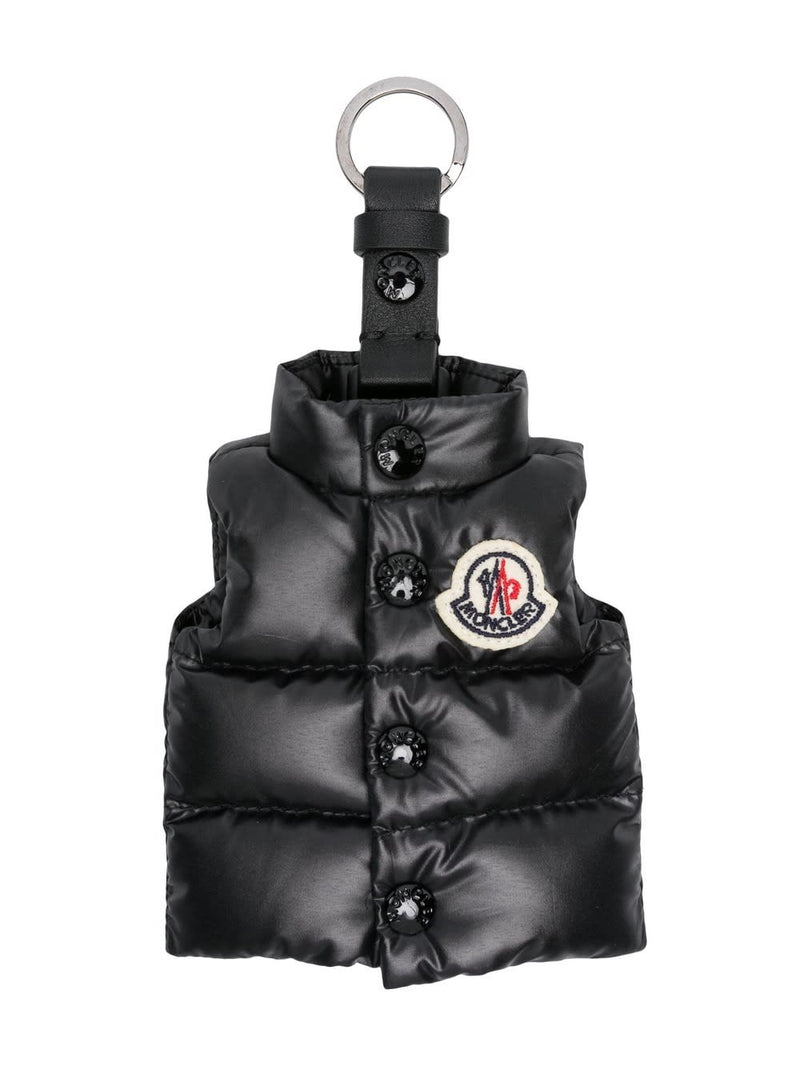 Moncler Black Vest Shaped Keyring - Men