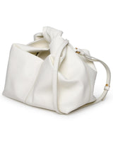 J.W. Anderson White Leather Hobo Twister Bag - Women - Piano Luigi