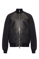 Dsquared2 Logo Patch Leather Jacket - Men