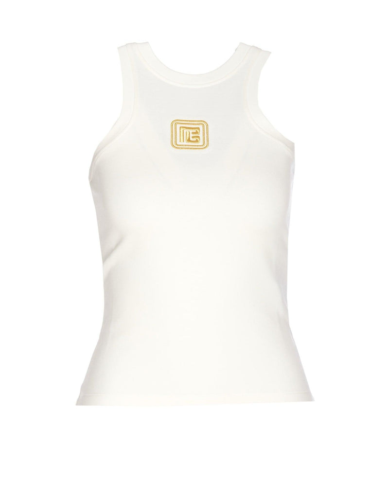 Balmain Embroidered Pb Tank Top - Women - Piano Luigi