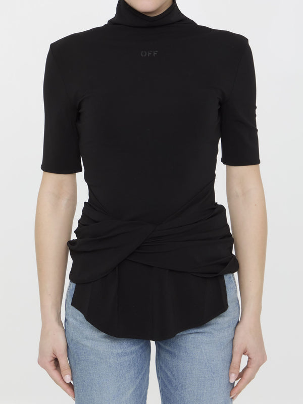 Off-White Crepe Twist Top - Women