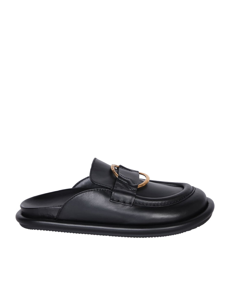 Moncler Bell Black Mules - Women