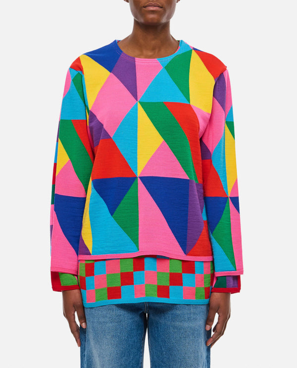 Comme des Garçons Double Layer Pattern Sweater - Women