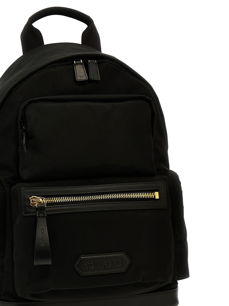 Tom Ford Logo Nylon Backpack - Men - Piano Luigi