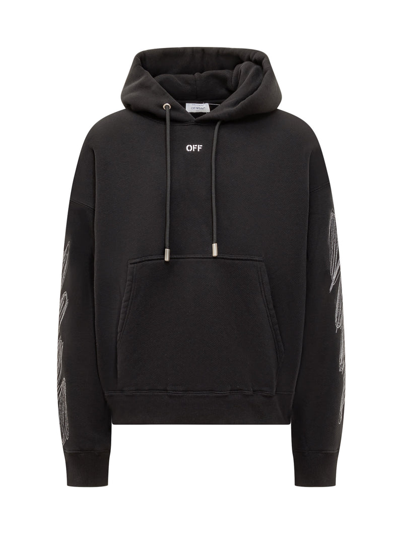 Off-White Hoodie With Scribble Logo - Men