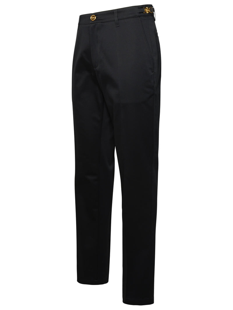 Versace Medusa Biggie Black Cotton Pants - Men