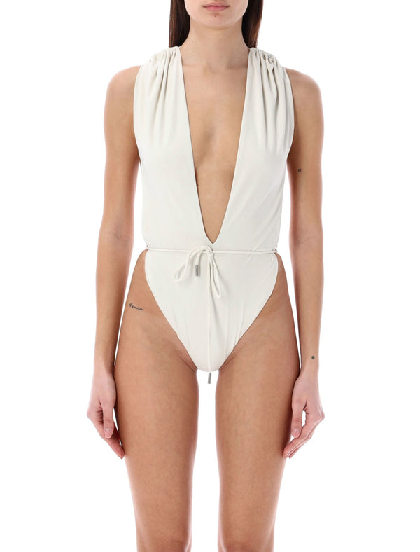 Saint Laurent Backless V-halter Swimsuit - Women