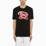 Dsquared2 Black Cotton T-shirt With Logo Print - Men