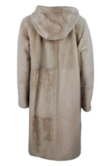 Brunello Cucinelli Reversible Coat In Soft Shearling With Hood - Women - Piano Luigi