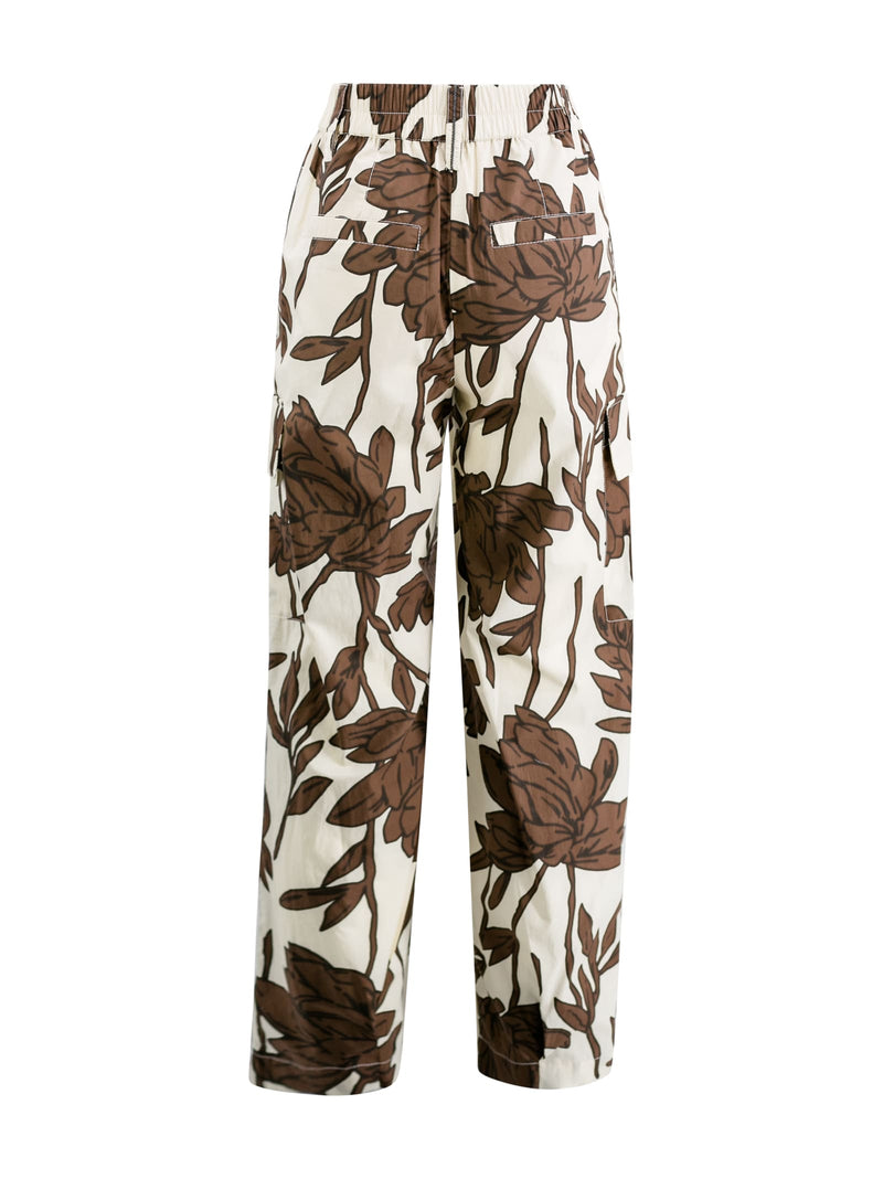 Brunello Cucinelli Floral-print Cotton Trousers - Women