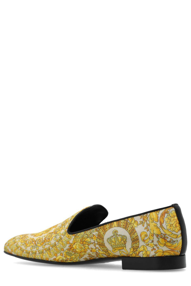 Versace Barocco Printed Slip-on Loafers - Men