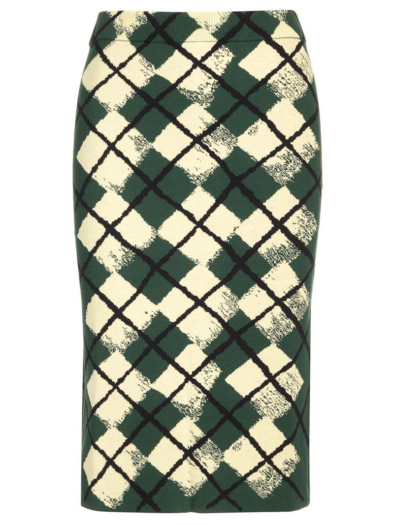 Burberry Argyle Pattern Skirt - Women