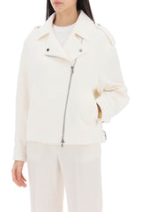 Brunello Cucinelli Cotton-linen Biker Jacket - Women