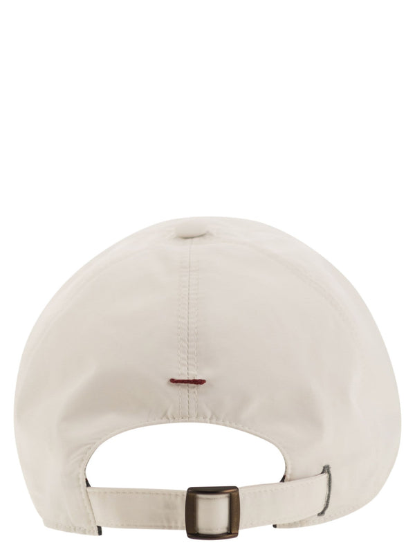 Brunello Cucinelli Water-repellent Microfibre Baseball Cap With Contrasting Details And Embroidered Logo - Men