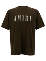 AMIRI Brown T-shirt With Contrasting Logo Print In Cotton Man - Men