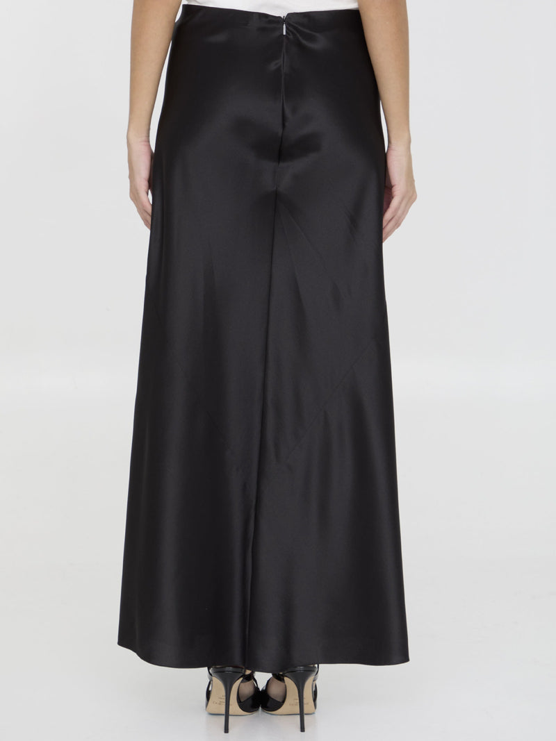 Saint Laurent Satin Long Skirt - Women