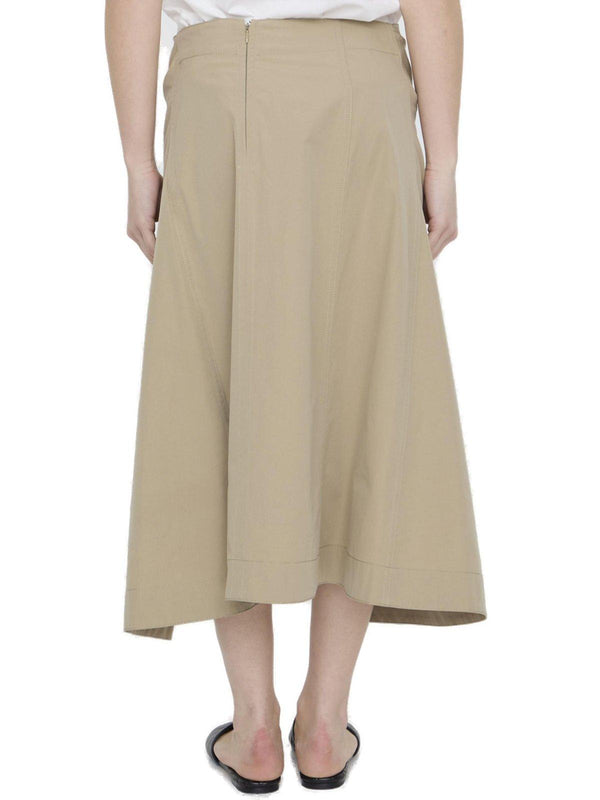 Bottega Veneta Asymmetric Hem Midi Skirt - Women