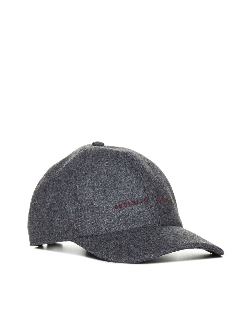 Brunello Cucinelli Logo Embroidered Curved Peak Baseball Cap - Men