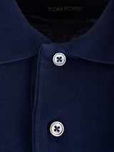 Tom Ford Navy Blue Cotton Polo Shirt - Men - Piano Luigi