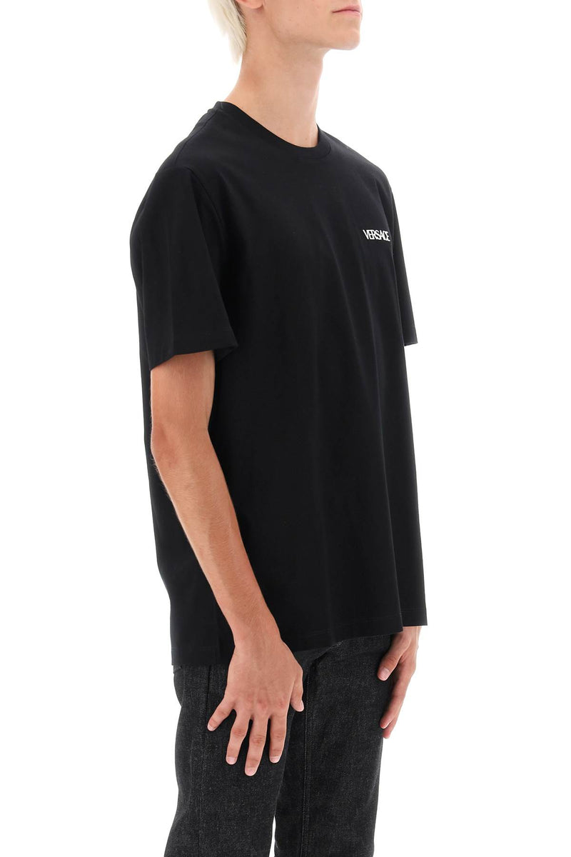 Versace Black fiamma Medusa T-shirt - Men