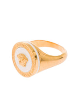 Versace Gold-colored Ring With Medusa Detail And Greca Motif In Metal Man - Men - Piano Luigi