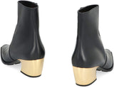 Bottega Veneta Tex Leather Ankle Boots - Women