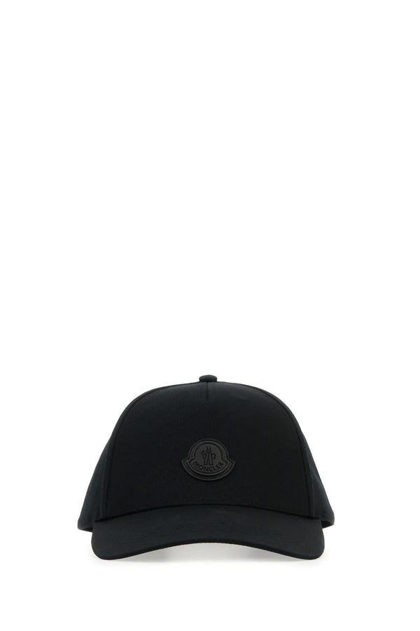 Moncler Black Cotton Baseball Cap - Men