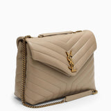 Saint Laurent Beige\/gold Medium Loulou Bag - Women