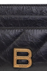 Balenciaga Logo Plaque Quilted Cardholder - Women