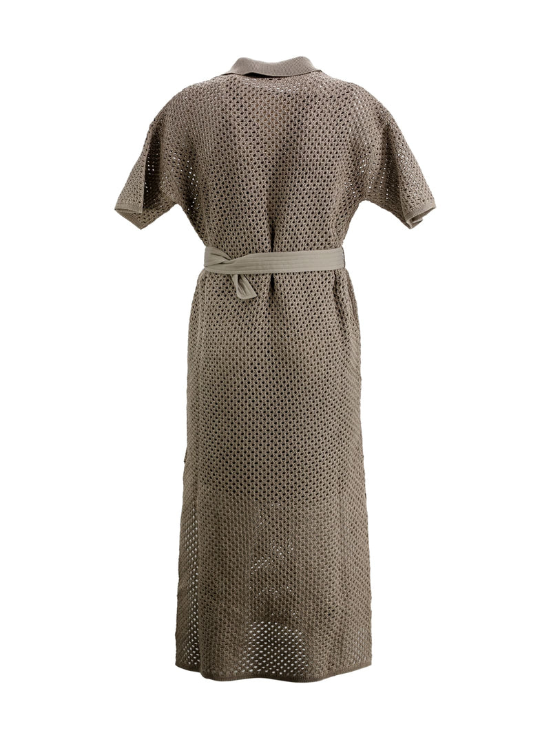 Brunello Cucinelli Crochet-knit Cotton Midi Dress - Women