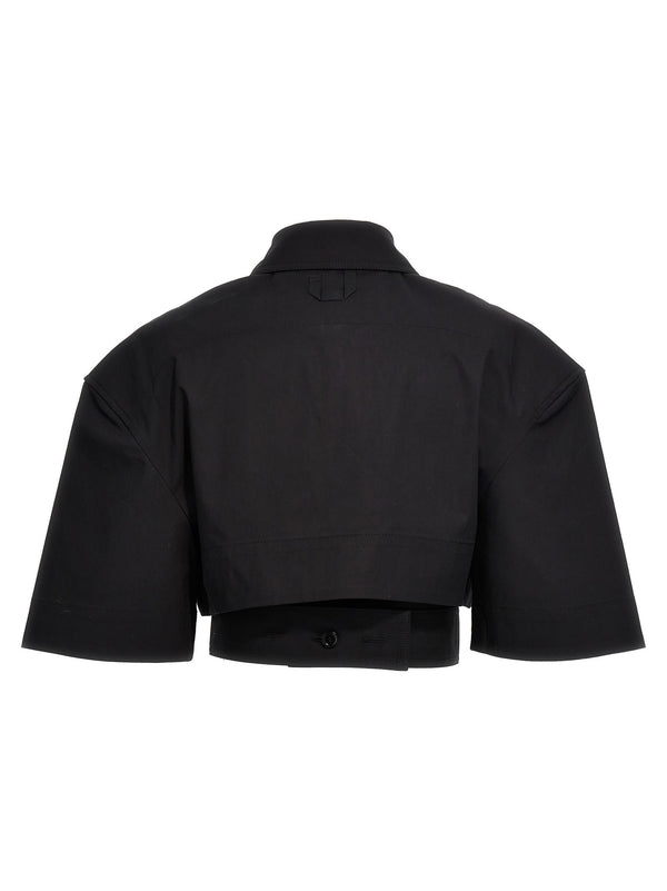 Jacquemus la Chemise Courte Bari Cropped Shirt - Women